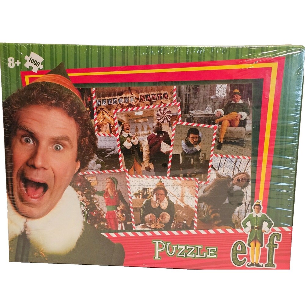 Elf Movie Collage Puzzle 1000 Piece Jigsaw Puzzle Will Ferrel Complete
